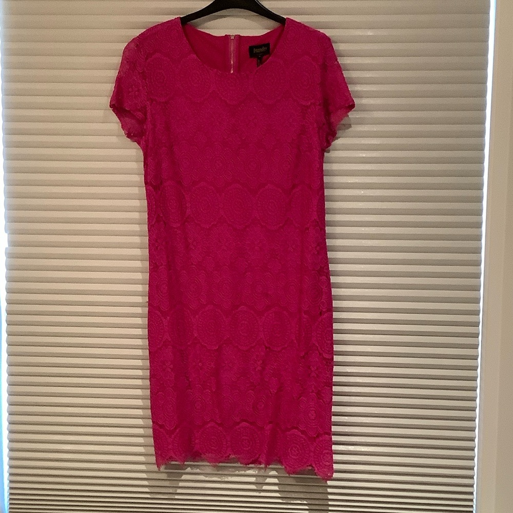 Laundry By Shelli Segal Fuchsia Lace Mini Dress